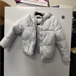 Old Navy Kids Light Gray Puffer Jacket